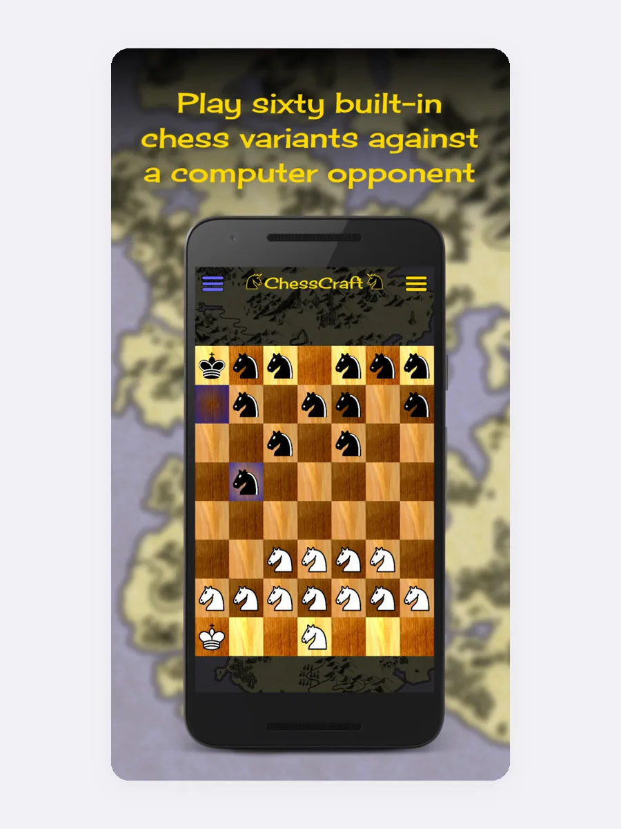 Στιγμιότυπο από το ChessCraft με σκακιέρα και ειδικά κομμάτια